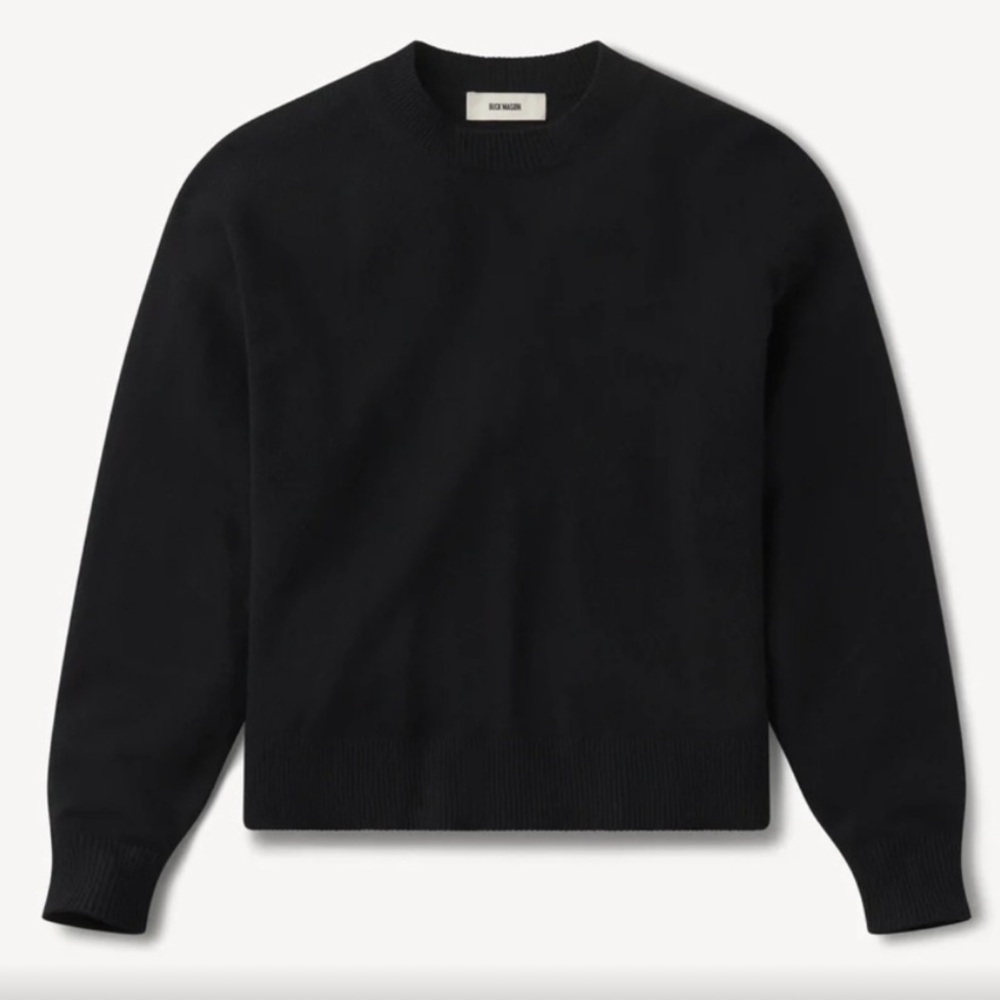 Buck Mason Black Crew Neck Sweater